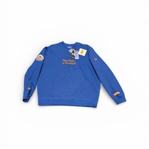 New York Or Nowhere NY Met’s Men's Blue Crewneck Sweater - SIZE L - NWT